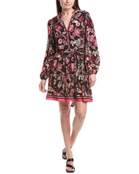 Adrianna Papell Tie Waist Mini Dress 16 Black