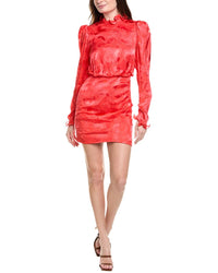 Saloni Daybreak Jacquard Silk-Blend Mini Dress