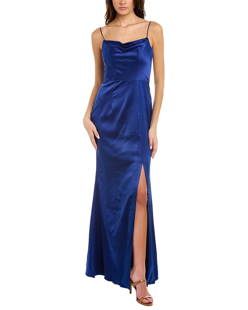 Black By Bariano Lana Gown Blue 12