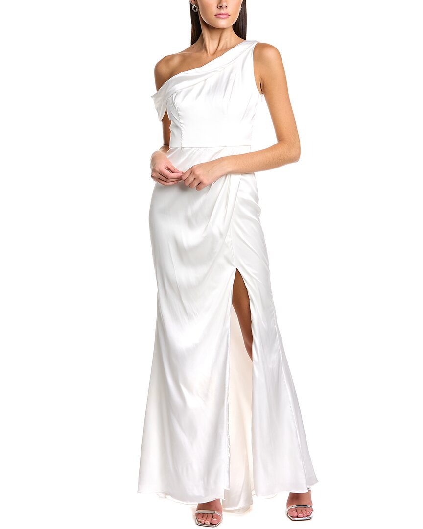 Black By Bariano Madonna Draped Gown White
