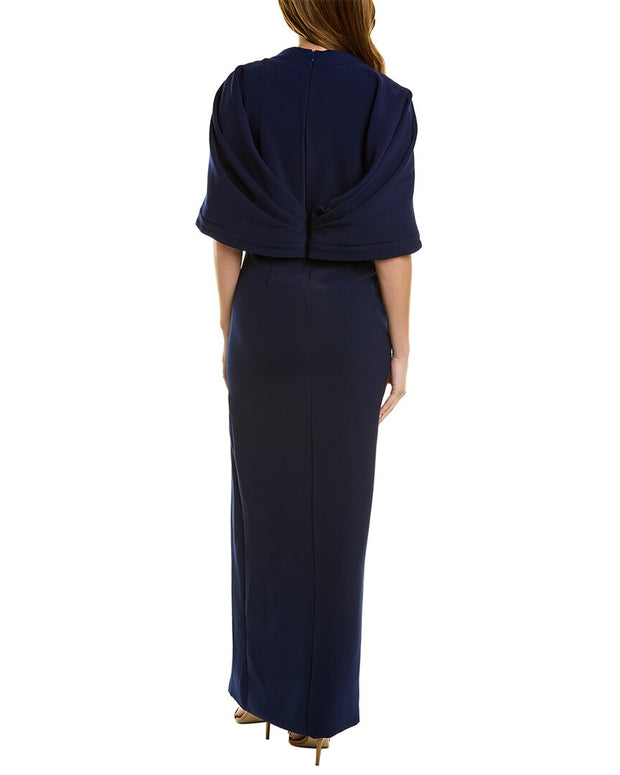 Theia Brigitta Capelet Column Gown