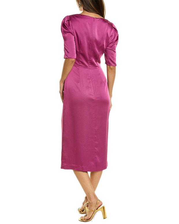 Theia Ina Cocktail Midi Dress