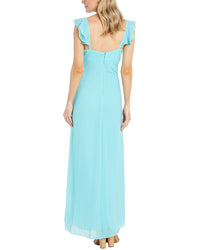 Rm Richards Souffle Crepe Chiffon Maxi Dress