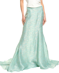 Reem Acra Long Jacquard Skirt