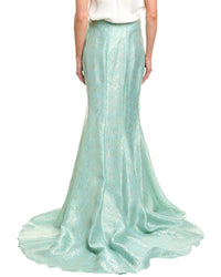 Reem Acra Long Jacquard Skirt