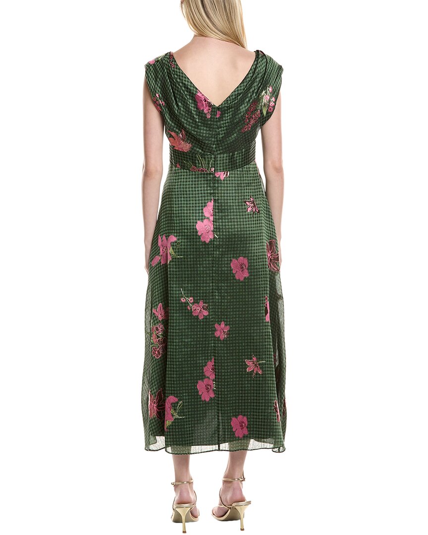 Lela Rose Linen & Silk-Blend Off-The-Shoulder Dress