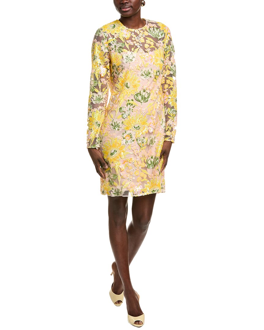 Lela Rose Mini Dress Yellow 8