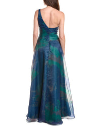 Rene Ruiz One-Shoulder A-Line Gown