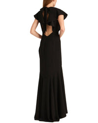 ML Monique Lhuillier Ml Monique Lhuillier Satin Ruffle Crepe Dress