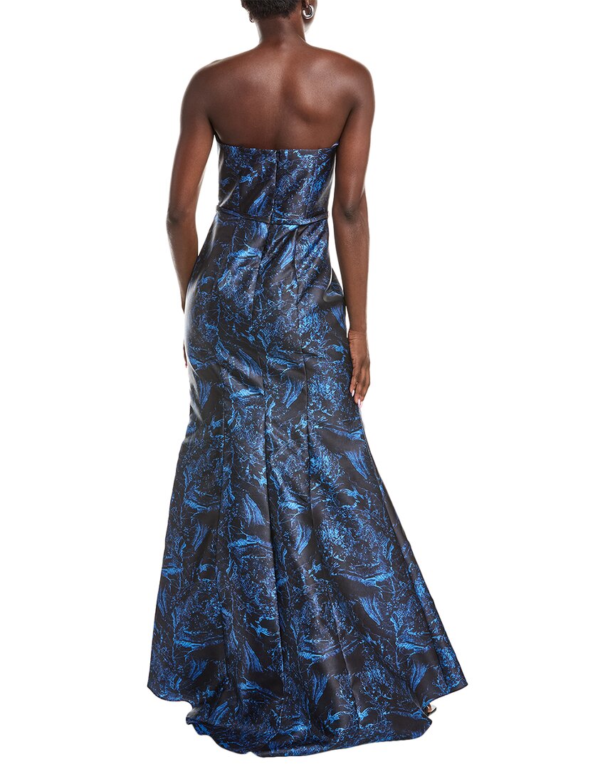 Rene Ruiz Womens Mikado Gown, 8, Blue