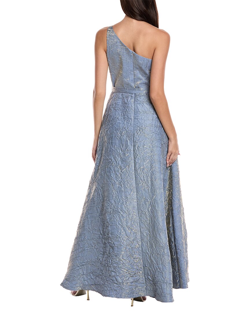 Rene Ruiz Textured One-Shoulder Gown