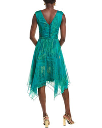 Rene Ruiz Chiffon Handkerchief Midi Dress