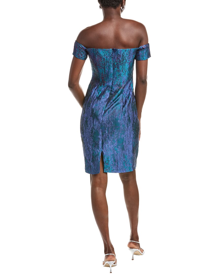 Rene Ruiz Off-The-Shoulder Jacquard Cocktail Dress