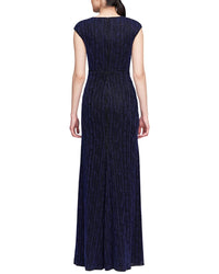 Theia Raya Asymmetric Draped Gown
