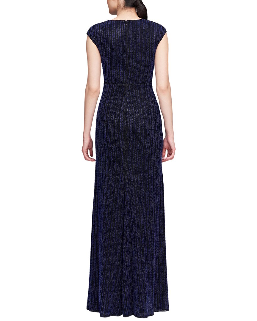 Theia Raya Asymmetric Draped Gown