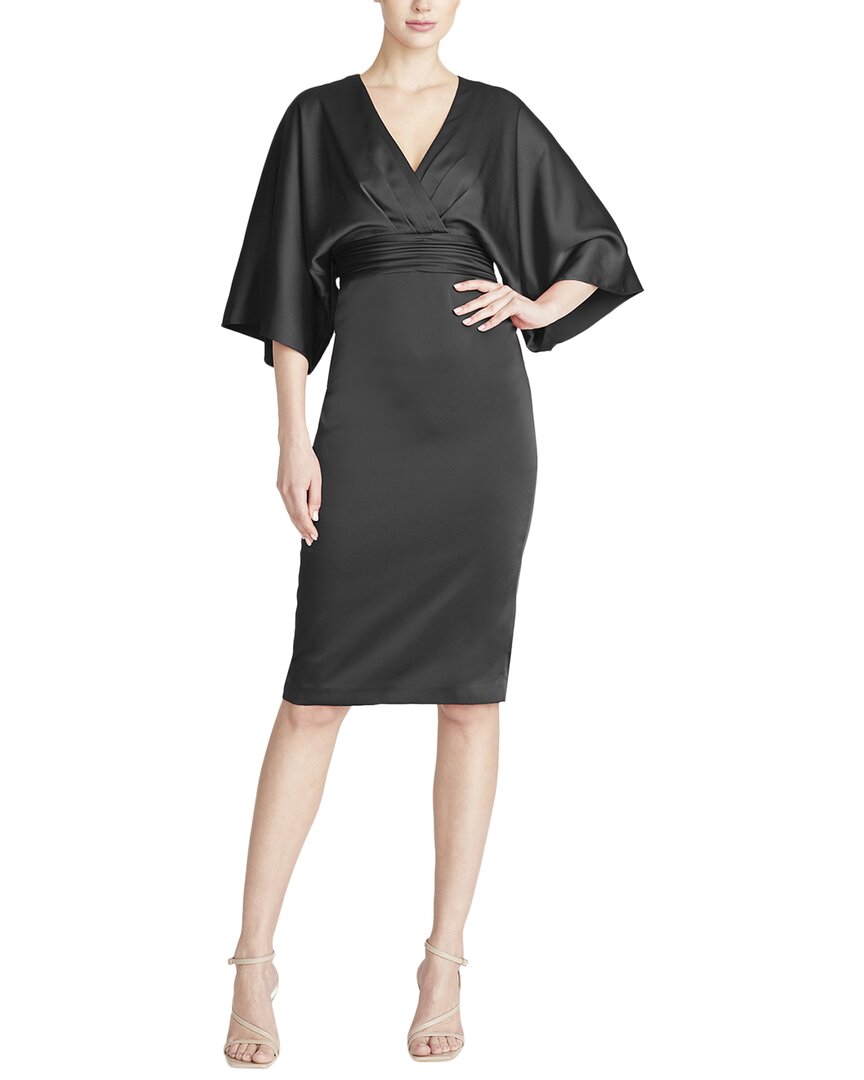Theia Kimono Satin Cocktail Dress