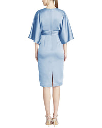 Theia Kimono Satin Cocktail Dress