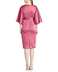 Theia Kimono Satin Cocktail Dress