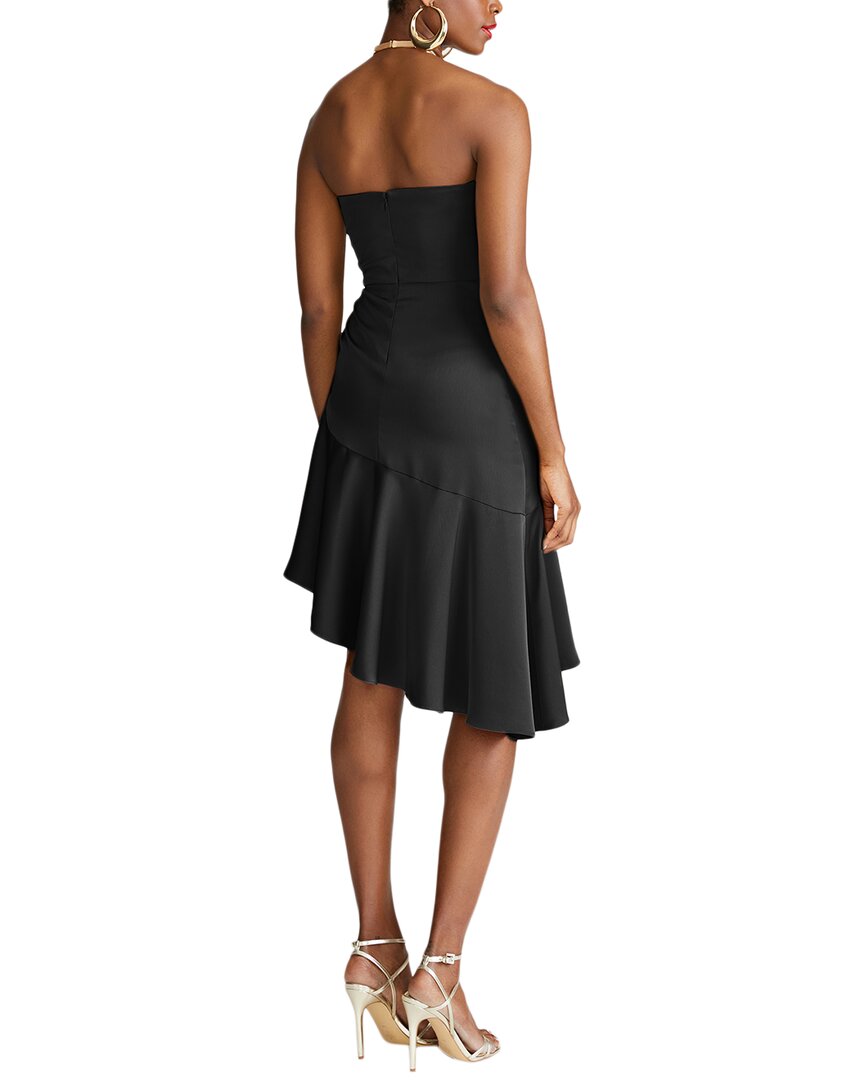Halston Beverly Satin Fit & Flare Dress
