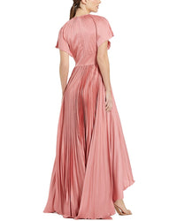 Mac Duggal Front Cutout Pleated High-Low Dress