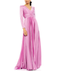 Mac Duggal Pleated A-Line Gown