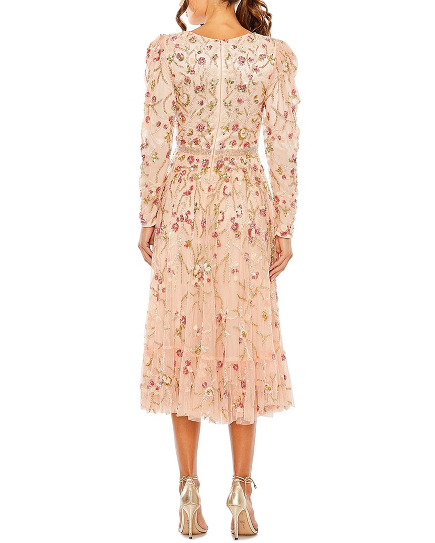 Mac Duggal Floral Embellished Wrap Dress
