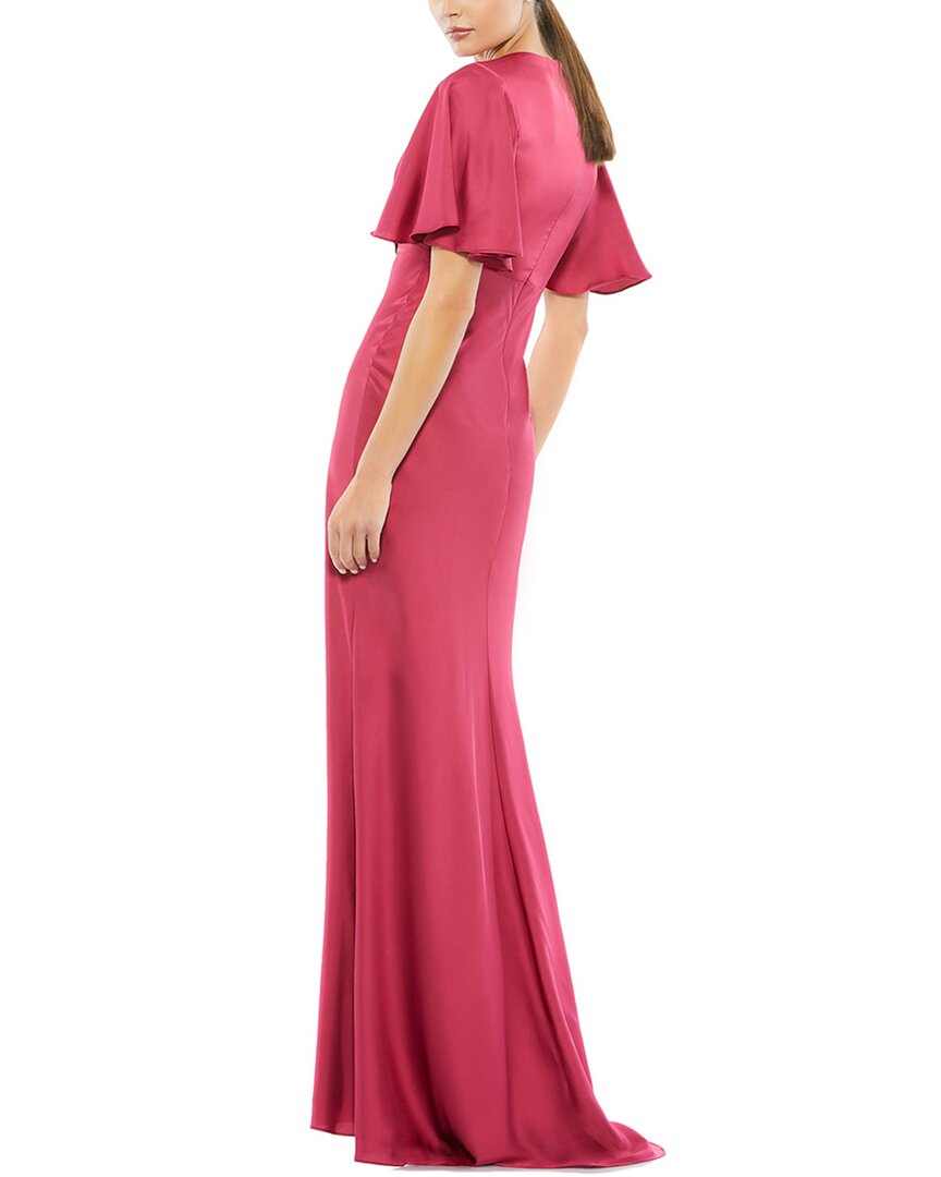 Mac Duggal Flounce Sleeve Trumpet A-Line Gown