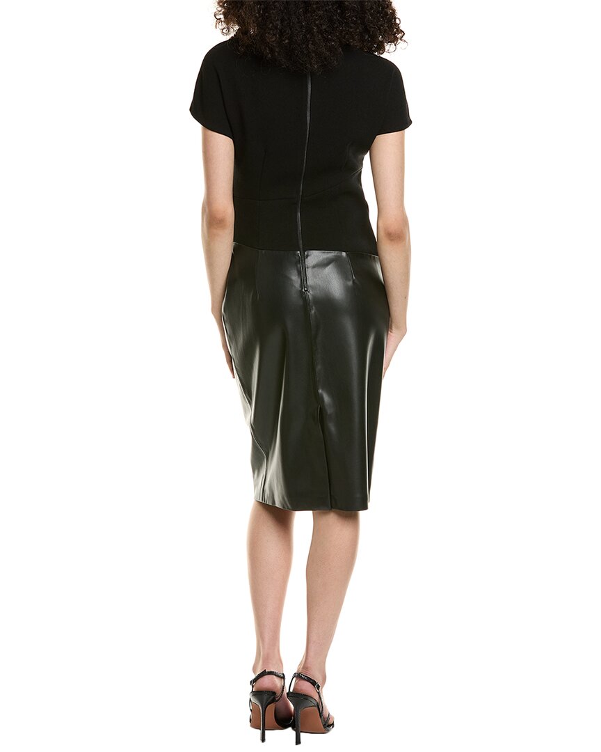 Teri Jon By Rickie Freeman Mixed Media Sheath Dress