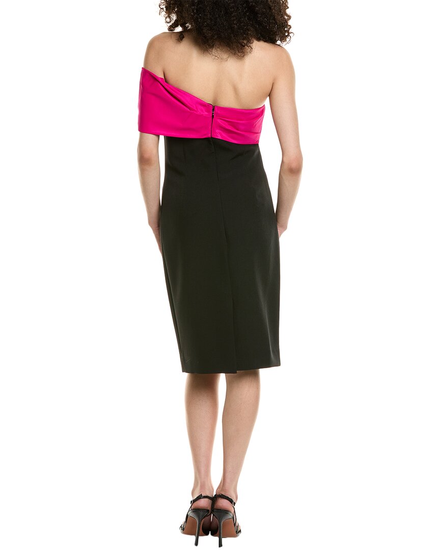 Teri Jon Taffeta Asymmetrical Crepe Sheath Dress Size 6