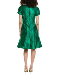 Teri Jon By Rickie Freeman Jacquard A-Line Dress