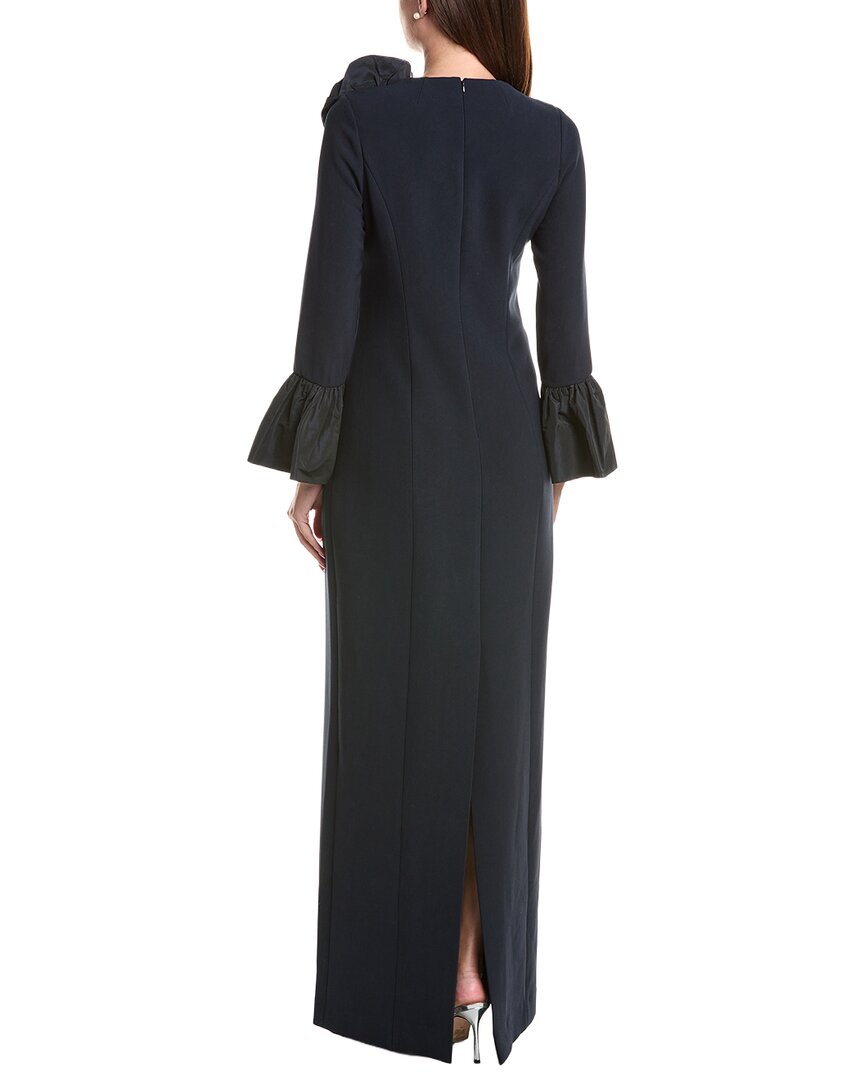 Teri Jon by Rickie Freeman Teri Jon By Rickie Freeman Crepe Taffeta Flounce Cuff Gown