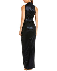 Mac Duggal High Neck Sleeveless Gown