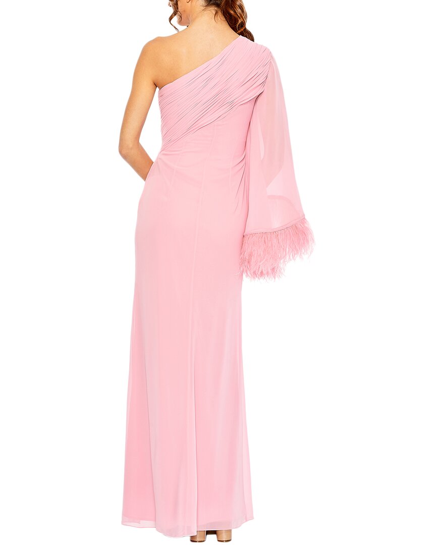 Mac Duggal Mac Duggal Feather Cuff Ruched Gown