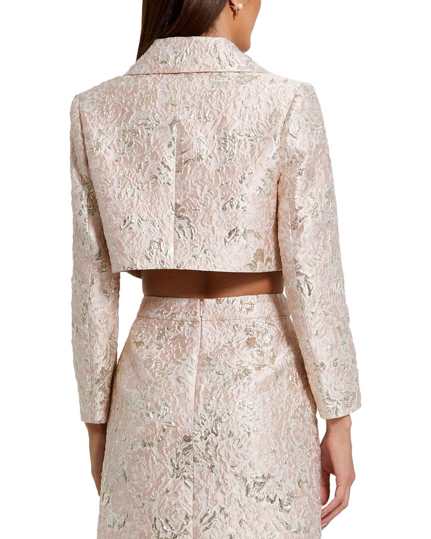 Mac Duggal Button Brocade Cropped Jacket