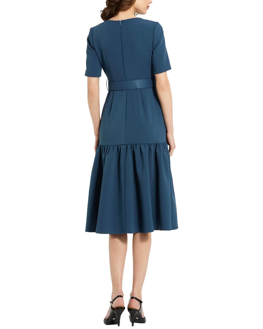 Mac Duggal Crepe Midi Dress With Belt