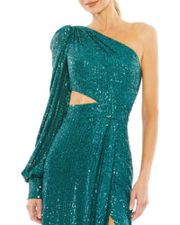 Mac Duggal Sequined Cut Out Gown
