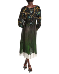 Marchesa Notte Printed Georgette Dress