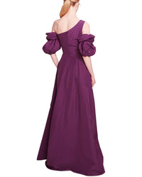 Marchesa Notte Off-The-Shoulder Taffeta Gown