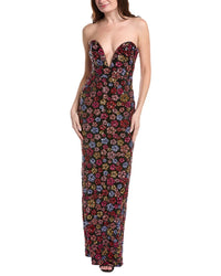 Marchesa Notte Embellished Column Gown