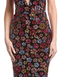 Marchesa Notte Embellished Column Gown