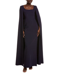 Marchesa Notte Marchesa Notte Cape Maxi Dress
