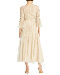 Theia Zolene Embellished Midi Dress