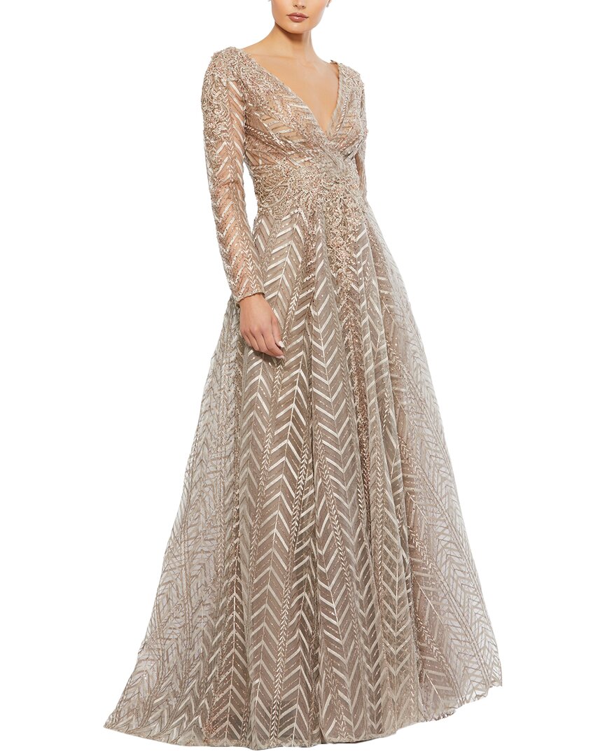 Mac Duggal Mac Duggal Embellished Illusions Wrap Ballgown