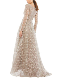Mac Duggal Mac Duggal Embellished Illusions Wrap Ballgown