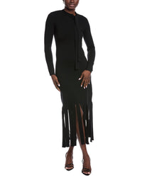 Teri Jon By Rickie Freeman Knitted Wool-Blend Maxi Dress
