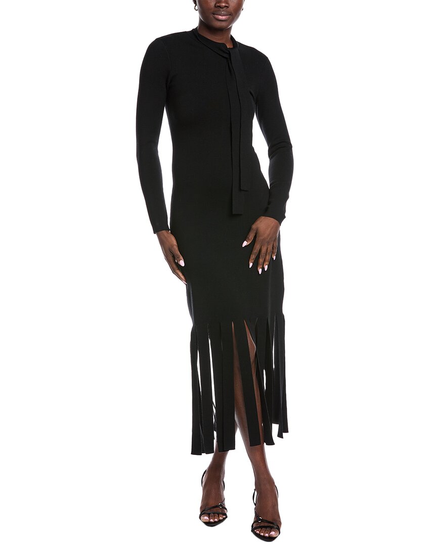 Teri Jon By Rickie Freeman Knitted Wool-Blend Maxi Dress