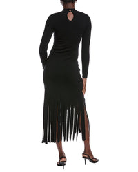 Teri Jon By Rickie Freeman Knitted Wool-Blend Maxi Dress