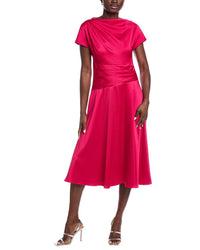 Teri Jon By Rickie Freeman Pebble Satin A-Line Gown