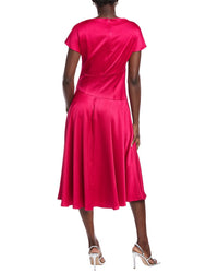 Teri Jon By Rickie Freeman Pebble Satin A-Line Gown