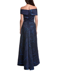 Teri Jon By Rickie Freeman Jacquard Gown